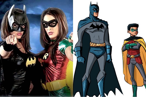 Bella Twins as Batman and Robin