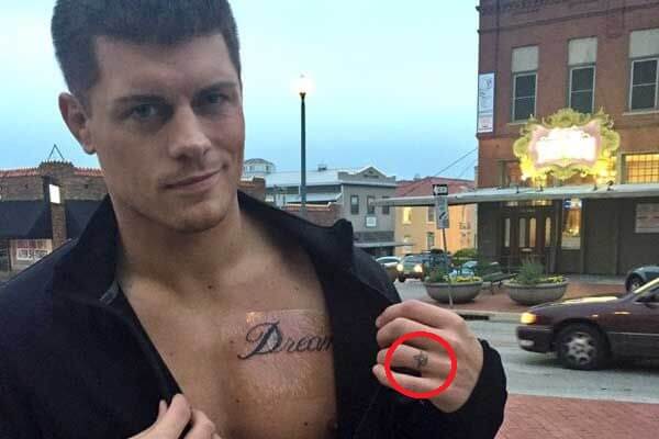 Cody Rhodes ring finger tattoo